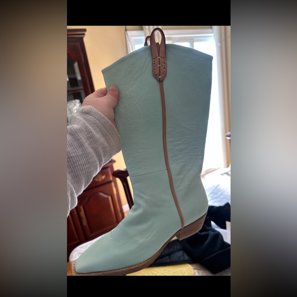 Mint free people boots.